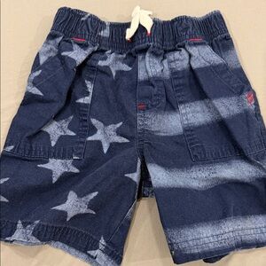 100% cotton Starry Navy Kids Shorts USA flag 4th of July summer boy shorts
